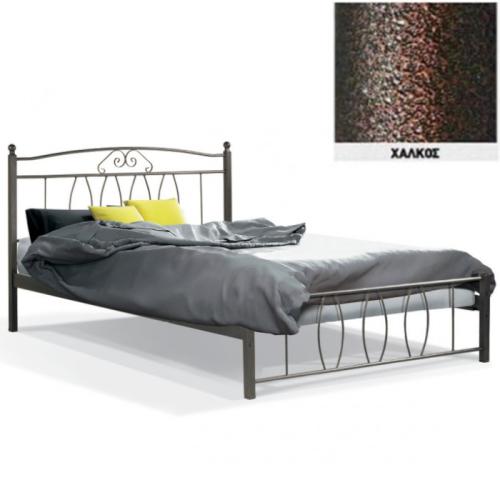 Δήμητρα Μεταλλικό Κρεβάτι 8203 (Για Στρώμα 150×200) Με Επιλογές Χρωμάτων Χαλκός