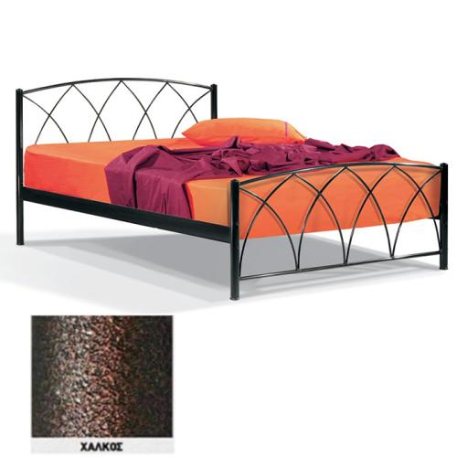 Ερμής Μεταλλικό Κρεβάτι 8211 (Για Στρώμα 90×200) Με Επιλογές Χρωμάτων Χαλκός