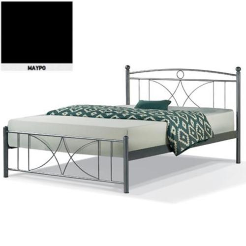 Ισμήνη Μεταλλικό Κρεβάτι 8222 (Για Στρώμα 90×200) Με Επιλογές Χρωμάτων Μαύρο