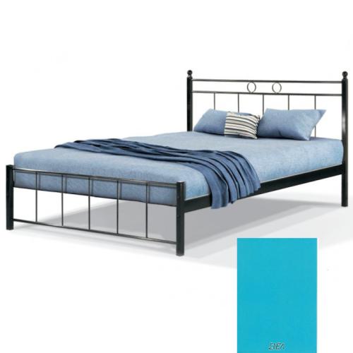 Κύκλος Μεταλλικό Κρεβάτι 8202 (Για Στρώμα 140×190) Με Επιλογές Χρωμάτων Σιέλ