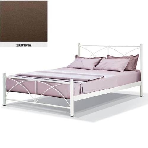 Paolo Μεταλλικό Κρεβάτι 8210 (Για Στρώμα 110×190) Με Επιλογές Χρωμάτων Σκουριά