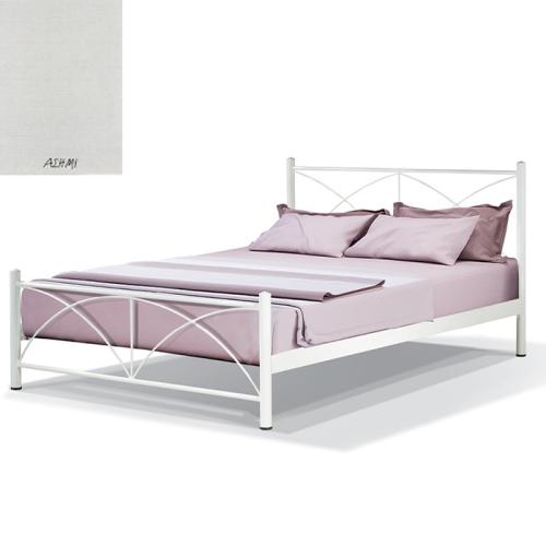 Paolo Μεταλλικό Κρεβάτι 8210 (Για Στρώμα 110×200) Με Επιλογές Χρωμάτων Ασημί