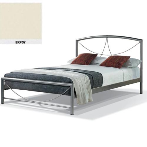 Βίκυ Μεταλλικό Κρεβάτι 8219 (Για Στρώμα 150×190) Με Επιλογές Χρωμάτων Εκρού