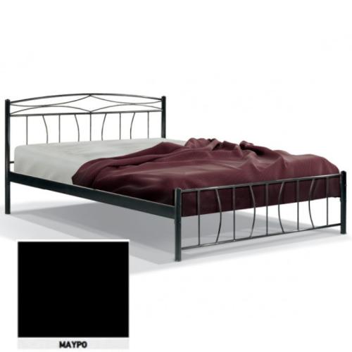 Ερατώ Μεταλλικό Κρεβάτι 8204 (Για Στρώμα 120×190) Με Επιλογές Χρωμάτων Μαύρο