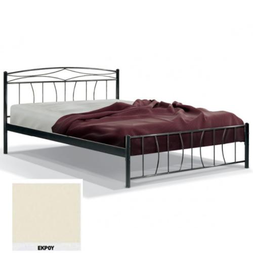 Ερατώ Μεταλλικό Κρεβάτι 8204 (Για Στρώμα 130×190) Με Επιλογές Χρωμάτων Εκρού