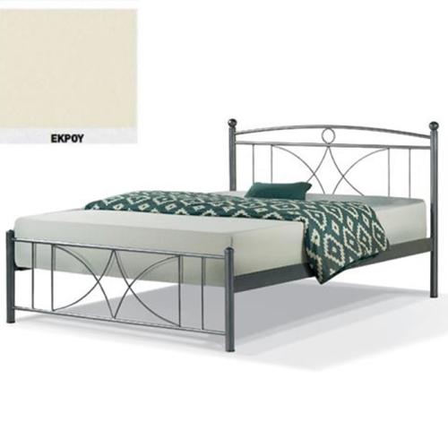 Ισμήνη Μεταλλικό Κρεβάτι 8222 (Για Στρώμα 150×190) Με Επιλογές Χρωμάτων Εκρού