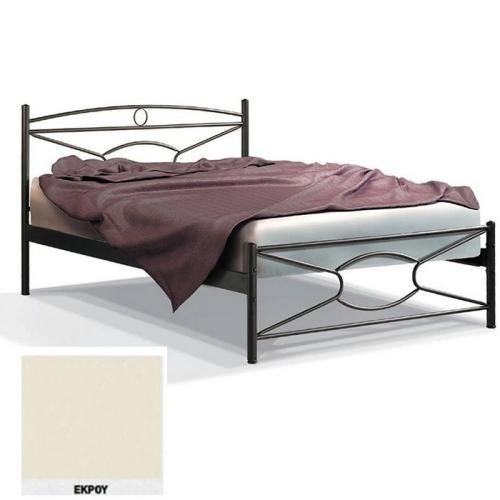 Κρίκος Μεταλλικό Κρεβάτι 8215 (Για Στρώμα 110×200) Με Επιλογές Χρωμάτων Εκρού