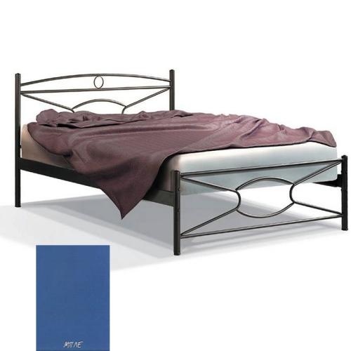 Κρίκος Μεταλλικό Κρεβάτι 8215 (Για Στρώμα 110×200) Με Επιλογές Χρωμάτων Μπλέ