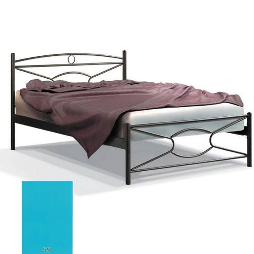 Κρίκος Μεταλλικό Κρεβάτι 8215 (Για Στρώμα 120×190) Με Επιλογές Χρωμάτων Σιέλ