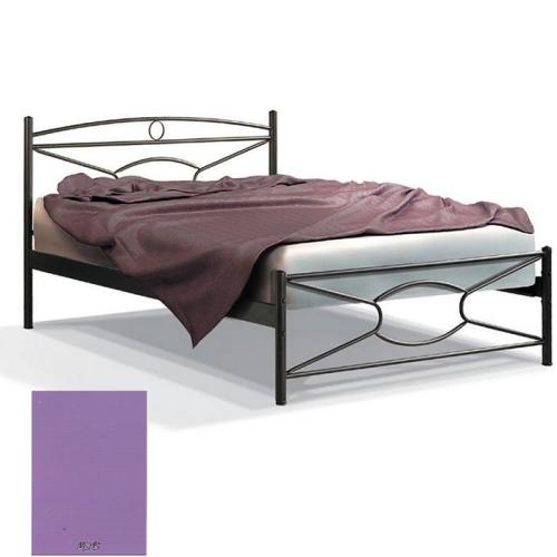 Κρίκος Μεταλλικό Κρεβάτι 8215 (Για Στρώμα 130×190) Με Επιλογές Χρωμάτων Μώβ