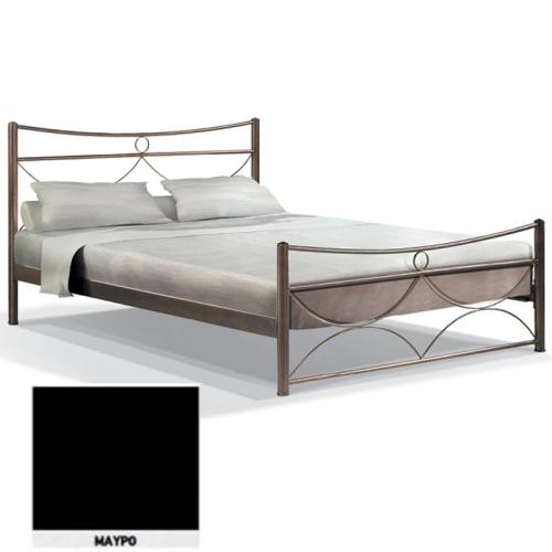Pier Μεταλλικό Κρεβάτι 8212 (Για Στρώμα 150×190) Με Επιλογές Χρωμάτων Μαύρο