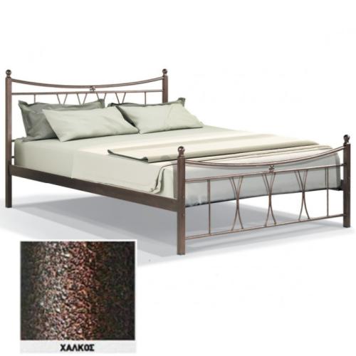 Πολύμνια Μεταλλικό Κρεβάτι 8201 (Για Στρώμα 120×190) Με Επιλογές Χρωμάτων Χαλκός