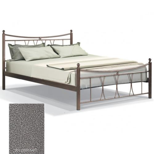 Πολύμνια Μεταλλικό Κρεβάτι 8201 (Για Στρώμα 130×200) Με Επιλογές Χρωμάτων Γκρι