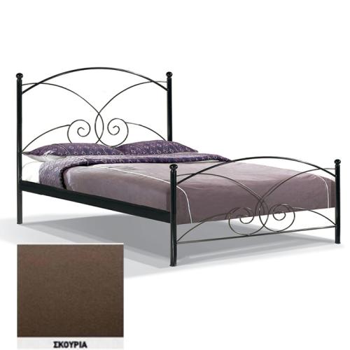 Ζέφυρος Μεταλλικό Κρεβάτι 8223 (Για Στρώμα 160×200) Με Επιλογές Χρωμάτων Σκουριά