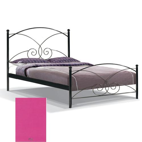 Ζέφυρος Μεταλλικό Κρεβάτι 8223 (Για Στρώμα 90×200) Με Επιλογές Χρωμάτων Ρόζ