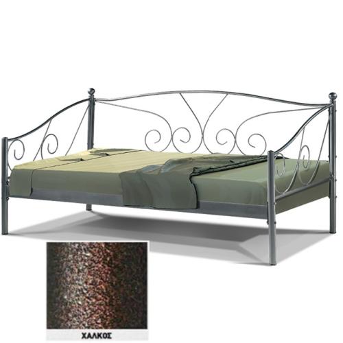 Κυβέλη Μεταλλικός Καναπές Κρεβάτι 8226 (Για Στρώμα 120×200) Με Επιλογές Χρωμάτων Χαλκός