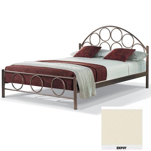 Ορφέας Μεταλλικό Κρεβάτι 8220 (Για Στρώμα 150×190) Με Επιλογές Χρωμάτων Εκρού