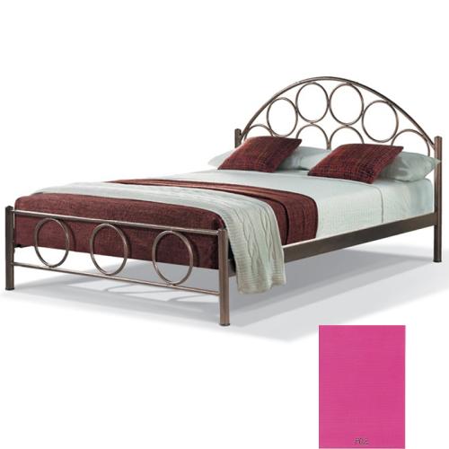 Ορφέας Μεταλλικό Κρεβάτι 8220 (Για Στρώμα 90×190) Με Επιλογές Χρωμάτων Ρόζ