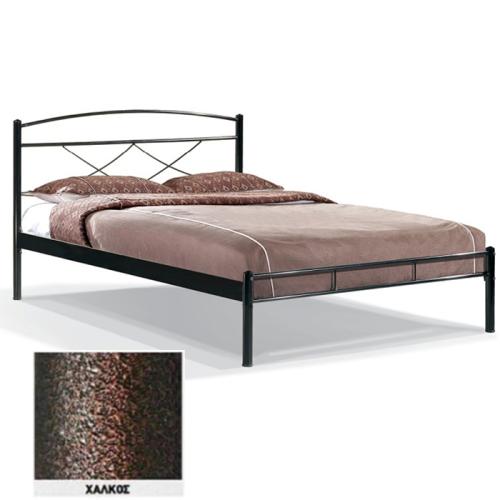 Ρόμβος Μεταλλικό Κρεβάτι 8224 (Για Στρώμα 110×190) Με Επιλογές Χρωμάτων Χαλκός