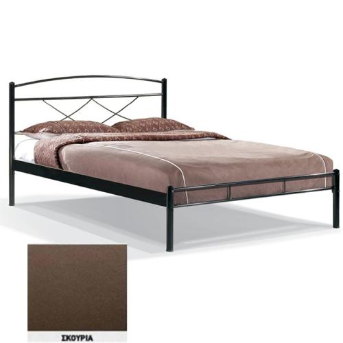 Ρόμβος Μεταλλικό Κρεβάτι 8224 (Για Στρώμα 140×200) Με Επιλογές Χρωμάτων Σκουριά
