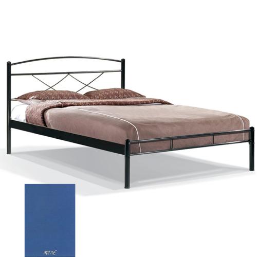 Ρόμβος Μεταλλικό Κρεβάτι 8224 (Για Στρώμα 150×190) Με Επιλογές Χρωμάτων Μπλέ