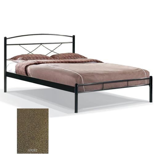 Ρόμβος Μεταλλικό Κρεβάτι 8224 (Για Στρώμα 150×200) Με Επιλογές Χρωμάτων Χρυσό Σαγρέ