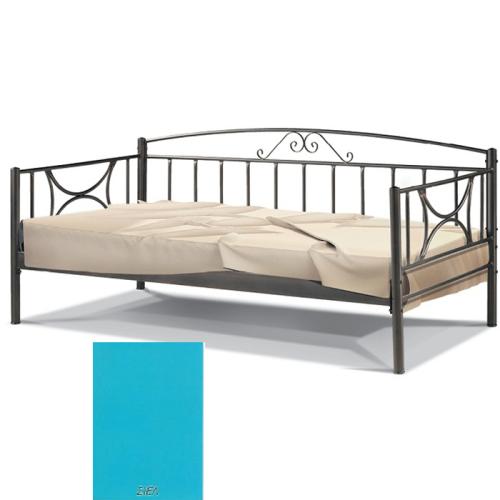 Θάλεια Μεταλλικός Καναπές Κρεβάτι 8228 (Για Στρώμα 120×190) Με Επιλογές Χρωμάτων Σιέλ