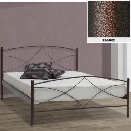 Ανδρος Μεταλλικό Κρεβάτι (Για Στρώμα 140×200) Με Επιλογές Χρωμάτων Χαλκός