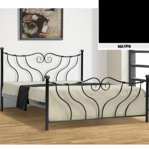 Αντίπαρος Μεταλλικό Κρεβάτι (Για Στρώμα 150×200) Με Επιλογές Χρωμάτων Μαύρο