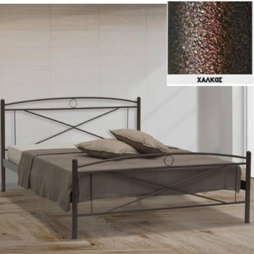 Χίος Μεταλλικό Κρεβάτι (Για Στρώμα 160×200) Με Επιλογές Χρωμάτων Χαλκός