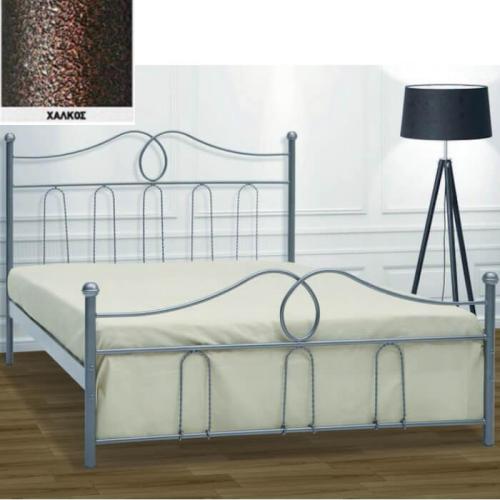 Καμπάνα Μεταλλικό Κρεβάτι (Για Στρώμα 160×200) Με Επιλογές Χρωμάτων Χαλκός