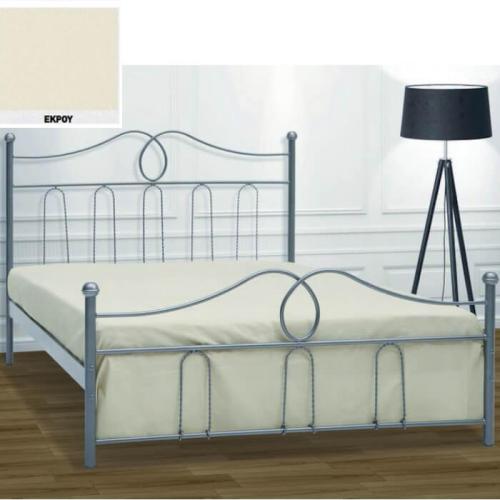 Καμπάνα Μεταλλικό Κρεβάτι (Για Στρώμα 90×200) Με Επιλογές Χρωμάτων Εκρού
