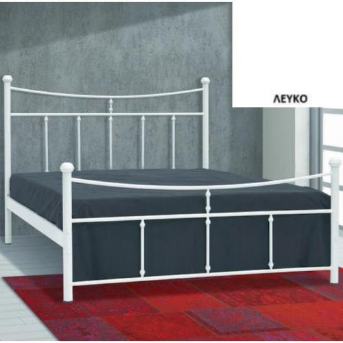 Κίμων Μεταλλικό Κρεβάτι (Για Στρώμα 140×190) Με Επιλογές Χρωμάτων Λευκό