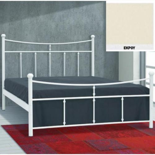 Κίμων Μεταλλικό Κρεβάτι (Για Στρώμα 160×200) Με Επιλογές Χρωμάτων Εκρού