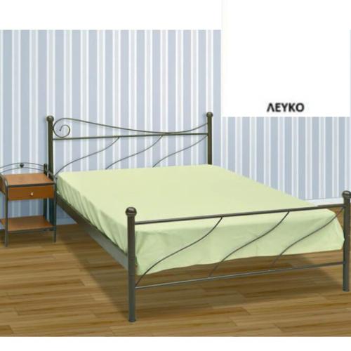 Πάρος Μεταλλικό Κρεβάτι (Για Στρώμα 110×200) Με Επιλογές Χρωμάτων Λευκό