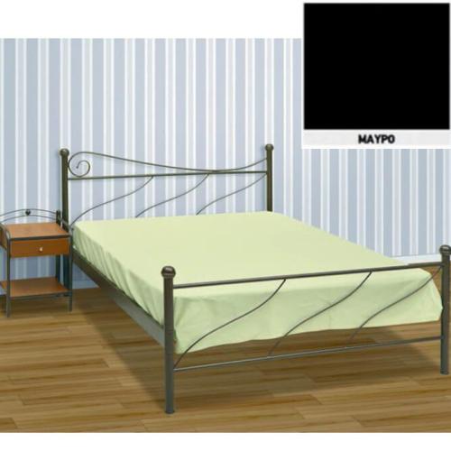 Πάρος Μεταλλικό Κρεβάτι (Για Στρώμα 140×190) Με Επιλογές Χρωμάτων Μαύρο
