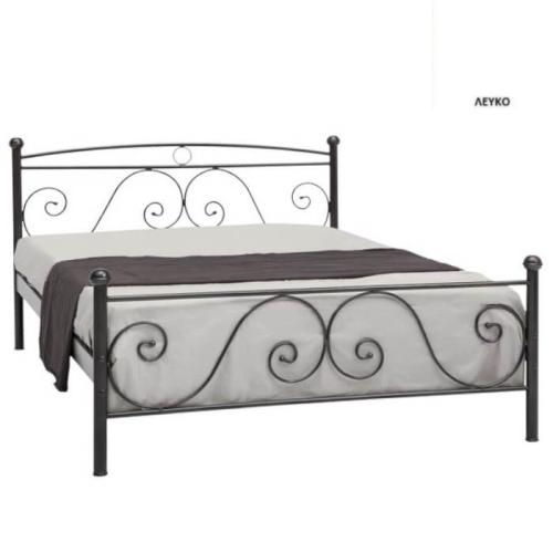 Ρόδος Μεταλλικό Κρεβάτι (Για Στρώμα 160×200) Με Επιλογές Χρωμάτων Λευκό