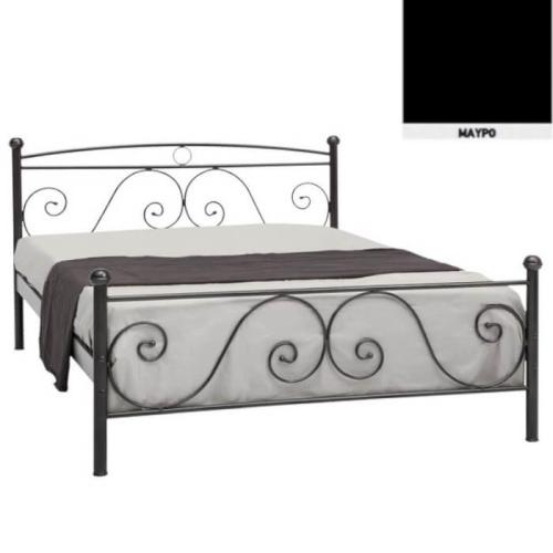 Ρόδος Μεταλλικό Κρεβάτι (Για Στρώμα 160×200) Με Επιλογές Χρωμάτων Μαύρο