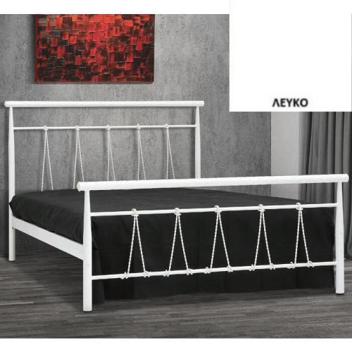 Θηλιά Μεταλλικό Κρεβάτι (Για Στρώμα 110×190) Με Επιλογές Χρωμάτων Λευκό