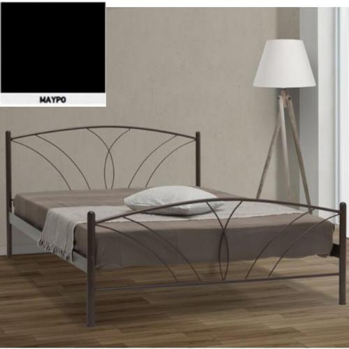 Τήνος Μεταλλικό Κρεβάτι (Για Στρώμα 160×200) Με Επιλογές Χρωμάτων Μαύρο