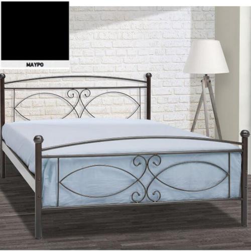 Τζιά Μεταλλικό Κρεβάτι (Για Στρώμα 90×190) Με Επιλογές Χρωμάτων Μαύρο