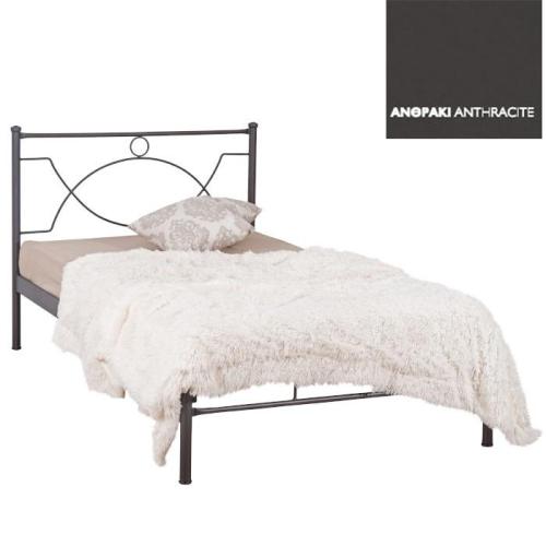 Anabel Μεταλλικό Κρεβάτι (Για Στρώμα 160×200) Με Επιλογές Χρωμάτων Ανθρακί