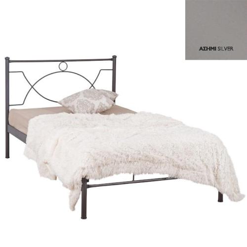 Anabel Μεταλλικό Κρεβάτι (Για Στρώμα 160×200) Με Επιλογές Χρωμάτων Ασημί
