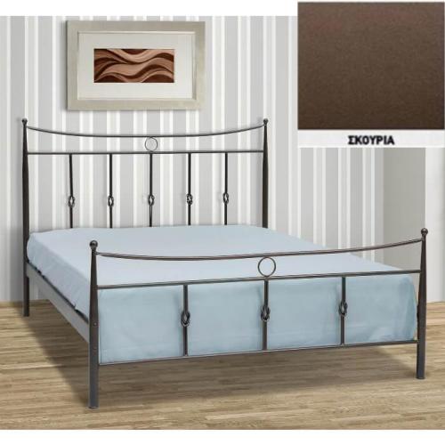 Κρόνος Μεταλλικό Κρεβάτι (Για Στρώμα 110x190) Με Επιλογές Χρωμάτων Σκουριά