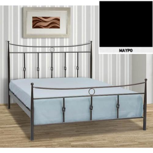 Κρόνος Μεταλλικό Κρεβάτι (Για Στρώμα 110x200) Με Επιλογές Χρωμάτων Μαύρο
