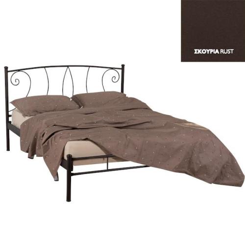 Μόνικα Μεταλλικό Κρεβάτι (Για Στρώμα 140×190) Με Επιλογές Χρωμάτων Σκουριά