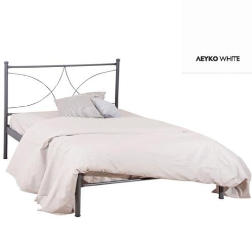 Ναταλία Μεταλλικό Κρεβάτι (Για Στρώμα 140×190) Με Επιλογές Χρωμάτων Λευκό