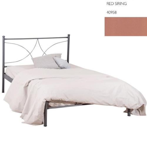 Ναταλία Μεταλλικό Κρεβάτι (Για Στρώμα 160×200) Με Επιλογές Χρωμάτων Red Siring 40958