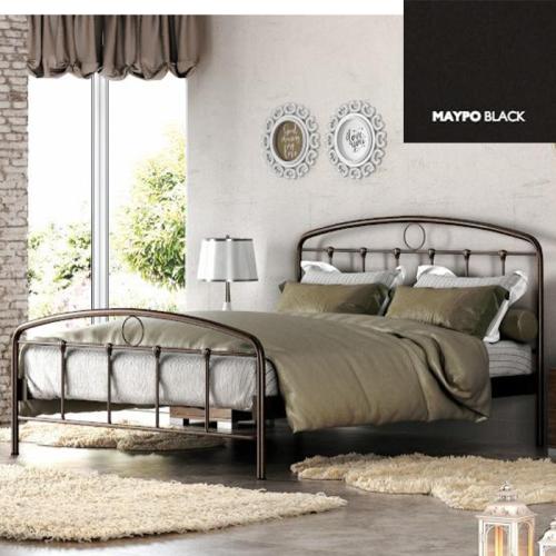 Basic Μεταλλικό Κρεβάτι (Για Στρώμα 90×190) Με Επιλογές Χρωμάτων Μαύρο