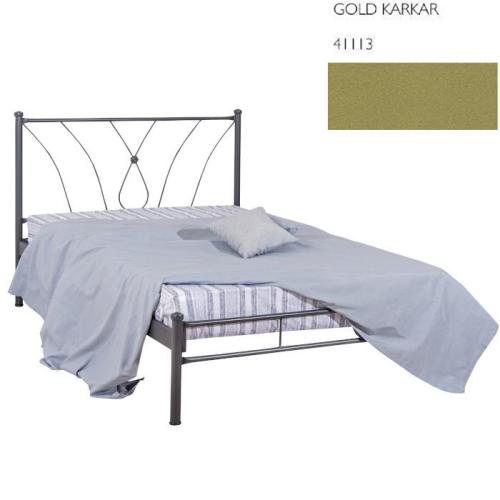 Ιριδα Μεταλλικό Κρεβάτι (Για Στρώμα 150×190) Με Επιλογές Χρωμάτων Gold Karkar 41113